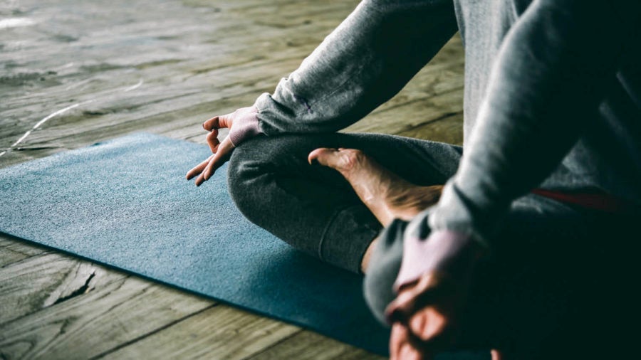 Person meditating